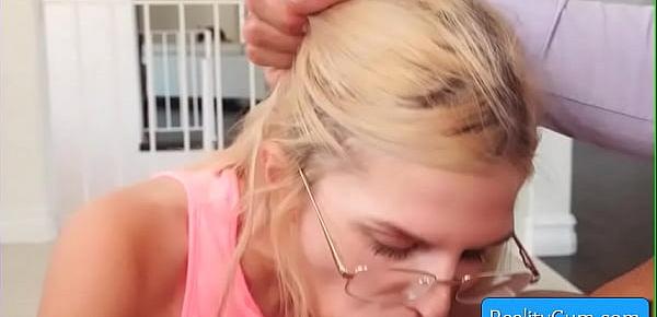 Cunning Blonde Wench on Webcam Sucking Pulsating Pinkish Prick