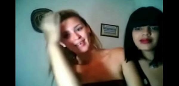 Sexy blond does cam show two