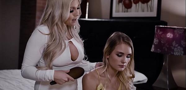 Two Sexy Blonde Babes Shared a Big Cock